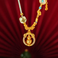 Collier pendentif gourde doré pour femme TANGPEI, bijoux de mode en métal