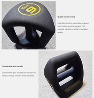 Nouvel ensemble de kettlebells en fer portable et durable - 3 en 1, haltères multi-usages pour la salle de sport avec revêtement en plastique