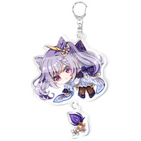 GY Ring Genshin Impact Anime Acryl-Schlüsselanhänger Impact Schlüsselanhänger Nilou Klee Ganyu Cartoon-Charakter Anime-Schlüsselanhänger Zubehör
