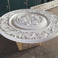 Moulures de plafond en forme de médaillon grand format pour bâtiments français, moulures de plafond rondes