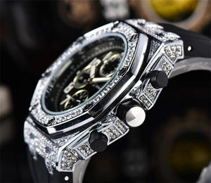 <span class=keywords><strong>Montre</strong></span> analogique en diamant doré pour homme, marque de luxe, <span class=keywords><strong>Bracelet</strong></span> pour homme, marque privée, marque de luxe, minimaliste, à Quartz - Product Image 2