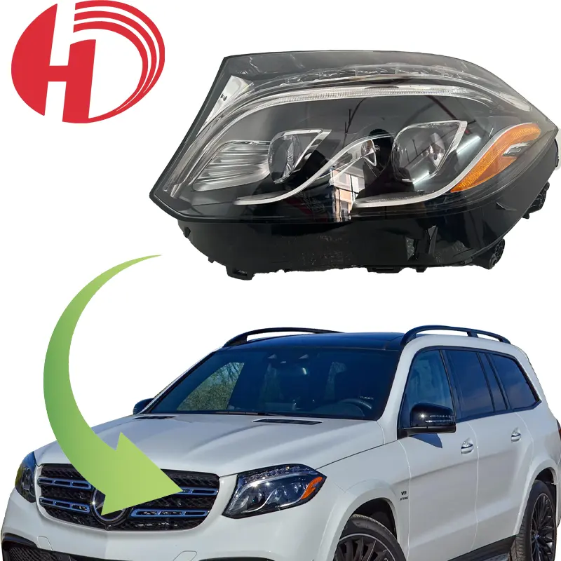 Original 12 V 130 W 30000 Lm Hochleistung Autolampe Laser-Scheinwerfer-System Auto-Led-Scheinwerfer für Benz GLS166 2018 2019 2020 2021 2022