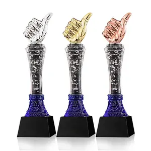 Kunden spezifische Crystal Trophy Star Decorative Glass Award Sport veranstaltungen Souvenirs Jährliche Trofeos Meeting Awards Music Crystal Trophy