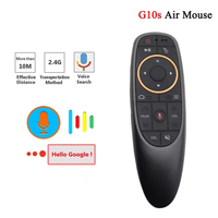 G10S Air Mouse Télécommande vocale 2.4G Gyroscope sans fil IR Learning pour H96 MAX X88 PRO X96 MAX Android TV Box HK1