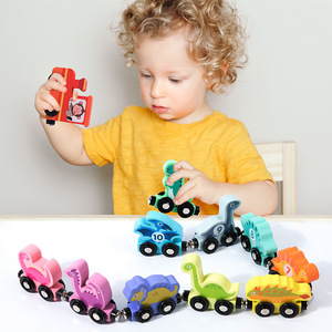 Wooden Preschool Dinosaur <strong>Train</strong> Game Toy <strong>Magnet</strong> Dinosaur <strong>Train</strong> Sets Wooden Magnetic <strong>Train</strong> - Product Image 5