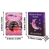 Jeu de cartes Oracle des phases lunaires, 50 cartes mystérieuses, boîte-cadeau écologique, jeu de société, jeu interactif pour amis