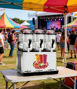 Machine à boissons glacées commerciale, type slush, avec deux cylindres de refroidissement et programme d'auto-nettoyage pour une hygiène optimale. - Product Image 1