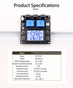 เครื่องวัดคูลอมบ์ BT11L 10A ระบบจัดการการชาร์จและการคายประจุแบตเตอรี่อัตโนมัติเต็มรูปแบบ พร้อมระบบป้องกันการชาร์จและการคายประจุแบตเตอรี่ลิเธียม - Product Image 5
