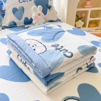 Imprimé léger couette Polyester lin qualité lin linge de maison drap de lit belle soie Satin Polyester ensemble de literie pour les filles