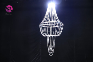 Lustre en cristal décoratif pour <span class=keywords><strong>salle</strong></span> de réception d'hôtel, perles acryliques, luminaire de <span class=keywords><strong>plafond</strong></span> pour décoration de <span class=keywords><strong>mariage</strong></span> de luxe - Product Image 4