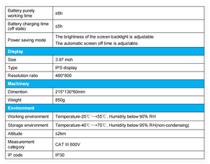 Analizador de Energía Trifásico Portátil YUCHENG YC580, Medidor Eléctrico Multifuncional, Ethernet Modbus TCP, Precisión Clase 2.0 - Product Image 6
