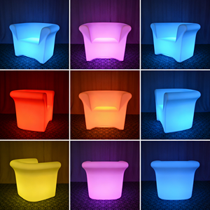 Furnitur LED RGB IP65 yang Dapat Disesuaikan untuk Dekorasi Pesta Klub Malam, Kursi Bar Modern Berlampu, Meja Koktail Bercahaya untuk Lounge Luar Ruangan - Product Image 3