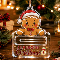 Grenzüberschreitende Neuheit: Weihnachtsthemen-Acryl-Geldgeschenkhalter, Aufbewahrungsornament-Anhänger