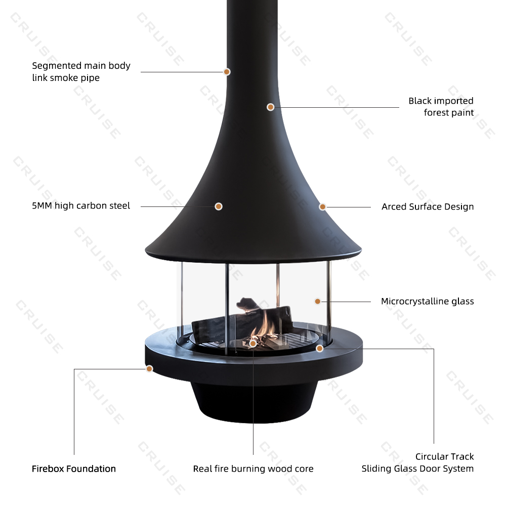 Muriel - Chimenea de leña - D900-H1000