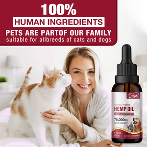 Hemp tetesan minyak untuk anjing, Hemp murni suplemen penyerapan cepat dukungan kekebalan tubuh pereda kecemasan radang sendi kesehatan Omega - Product Image 4