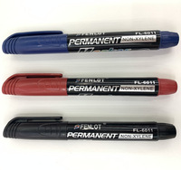 Marqueur permanent U+ noir à base d'huile, imperméable, séchage rapide, pointe oblique et fine, largeur d'écriture 3 mm, 3 couleurs, 14,5x1,5 cm, vente en gros