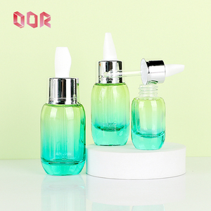 Customized Dropper Bottle Colored Essential Oil Bottle Glass Bottle Customized Cosmetics <b>Container</b> Empty with Pressing Pump Head - Product Image 5