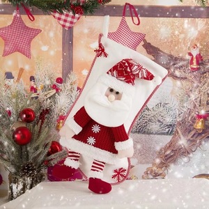 Ventes directes Décorations de Noël: petites chaussettes <span class=keywords><strong>du</strong></span> Père Noël, ornements d'arbre de Noël, sacs-cadeaux de bas de Noël - Product Image 4