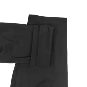 Mallas negras cruzadas para mujer, mallas suaves de cintura alta con control de barriga, LICRA de nailon