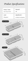 Boîte de rangement alimentaire compartimentée en plastique, bac de congélation pour viande, organisateur de gingembre, ail, échalote, pour portionnement et préparation de repas, Guangdong