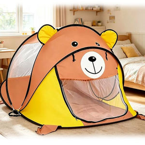 Tienda de juegos de tela para niños con diseño de animales de dibujos animados, plegable, portátil, para interior y exterior, con bolsa de transporte, dinosaurio, unicornio, tiburón, oso, casa de juegos para niños pequeños - Product Image 4