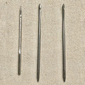 Aiguille à poinçonner le cuir en acier à haute teneur en carbone pour la fabrication de chaussures, manche en métal - Product Image 1