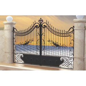 HUAART-puertas eléctricas principales personalizadas para el hogar, diseño de valla de hierro forjado - Product Image 4