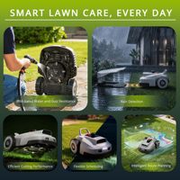 Mesin Pemotong Rumput Robot Pintar 0,9 Acre NetRTK AI Vision Tanpa Kabel Batas Pemotong Rumput Otomatis dengan Kontrol Aplikasi WiFi HaLow
