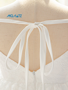 MQATZ abiti alla moda per bambine fiore principessa <span class=keywords><strong>abbigliamento</strong></span> per bambine formale stile solido Performance di nozze colore bianco L6022 - Product Image 4