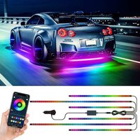 Nouvelles bandes lumineuses LED RGB néon 252 LED, mode musique actif, étanches IP67, sans fil, avec télécommande via application, pour voitures et fourgonnettes
