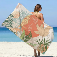 Serviette de plage et de sport en microfibre personnalisée, imprimée numériquement, de haute qualité, écologique, moderne, à séchage rapide et super douce