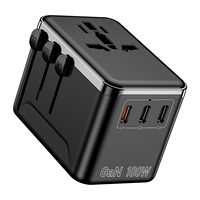Adaptateur de Voyage Universel de Haute Qualité à Double Port USB Compact et Portable Industriel 10A 100W pour EU/UK/AU/US