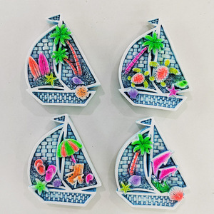 Reece-velero magnético de resina, imán de nevera, decoración de recuerdo - Product Image 1
