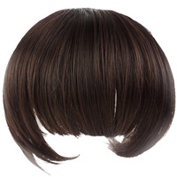 Cheveux synthétiques frange droite frange avant naturelle clip dans les extensions de cheveux ligne pleine frange frange résistant à la chaleur postiche 30 grammes