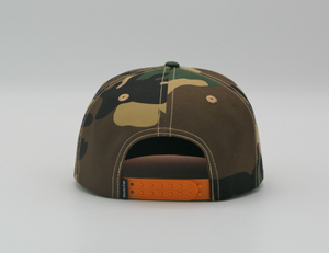 Tùy Chỉnh Thêu Biểu Tượng Ngụy Trang <span class=keywords><strong>Camo</strong></span> Ngụy Trang Màu Xanh Lá Cây Vải 6 Bảng Điều Chỉnh Snapback <span class=keywords><strong>Cap</strong></span> Với Màu Cam Dưới vành - Product Image 5
