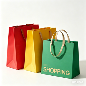 Sac cadeau en papier avec cordon de serrage, élégant, compostable, sac en papier pour bonbons, sac en papier de Noël recyclable, sac de shopping en papier de Noël - Product Image 1