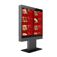 Écran LCD numérique LDZdisplay 55 pouces 4K 2500 nits à double écran pour menu drive-thru pour restaurants