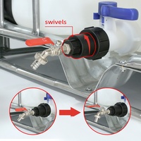 Adaptateur de vanne DN50 S60x6 vers raccords filetés pivotants femelles rotatifs pour robinets Connecteur de conteneur IBC