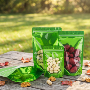 In Stock Aluminum <b>Foil</b> Stand up Pouch with Clear <b>Window</b> Ziplock Resealable Food Grade Packaging Bag for Pet Food Candy Chips - Product Image 3