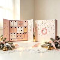 Boîte de compte à rebours de Noël en carton blanc, calendriers de beauté, assortiment de nouveautés de Noël, calendriers de l'avent imprimés pour cosmétiques