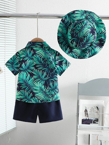 ชุดเด็ก เสื้อแขน<span class=keywords><strong>สั้น</strong></span> กางเกงขา<span class=keywords><strong>สั้น</strong></span> เสื้อเชิ้ต ชุดสามชิ้น สไตล์ชายหาด เสื้อผ้า<span class=keywords><strong>เด็ก</strong></span>ผู้ชาย ฤดูร้อน เสื้อผ้า<span class=keywords><strong>เด็ก</strong></span> ขายส่ง - Product Image 2