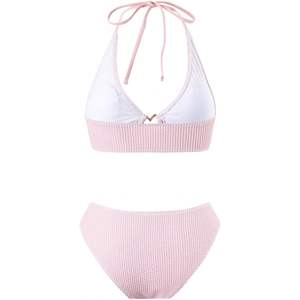 Ensemble de bikini personnalisé pour femme, haut à nouer, bas échancré, maillot de bain extensible deux pièces pour l'été - Product Image 1