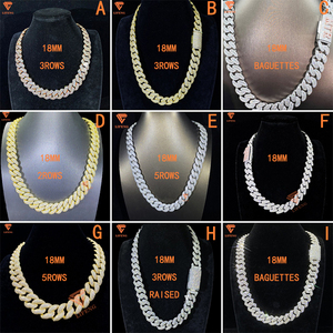 Gran Oferta: Cadena Eslabones Cubana de Plata S925 con Moissanita, 10mm 12mm 14mm 15mm 20MM, con Certificado, Estilo Hip Hop, para Regalo - Product Image 5