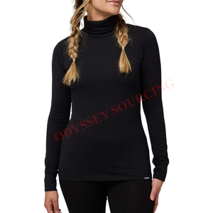 Pull à col roulé pour femmes élégantes avec matériau épais 100% coton Design moderne hiver approprié pour les vêtements de bureau décontractés - Product Image 3