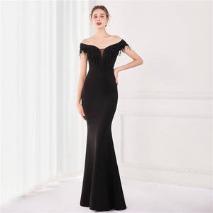 S3710F Envío Directo <span class=keywords><strong>2022</strong></span> Disfraz de belleza de lentejuelas largas de alta calidad Banquete Vestidos de noche de talla grande para grasa W - Product Image 3