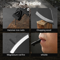 Hache tactique multifonctionnelle Armes de survie pour la défense en plein air Arbre sauvage Hache de camping en bois