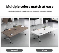 Table de conférence pliable robuste et durable bureau de formation de style moderne pour l'école ou l'hôtel mobilier de bureau