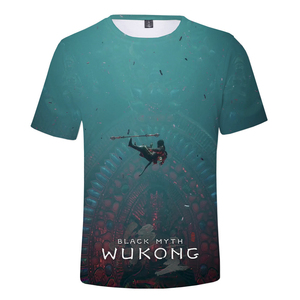 Camiseta Fitspi personalizada Black Myth Wukong, camiseta de manga corta para hombre, Jersey, venta al por mayor, proveedor de camisetas impresas Wukong - Product Image 3