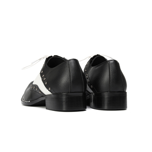 Zapatos de Cuero de Diseño de Lujo NA853 para Hombre, Zapatos <span class=keywords><strong>Oxford</strong></span> Blancos y Negros con Punta, Calzado Formal para Boda, Zapatos Hombre - Product Image 4