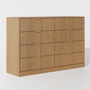 Commode à tiroirs pour chambre à coucher avec 8 tiroirs, 55 pouces de large, commode moderne avec poignée en métal - Product Image 1